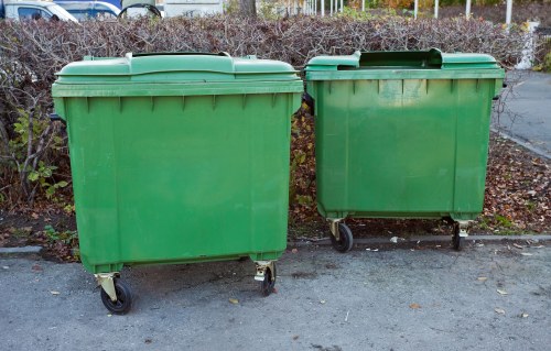 Recycling bins in Colney Hatch neighborhood