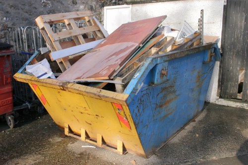 Residents participating in community waste management