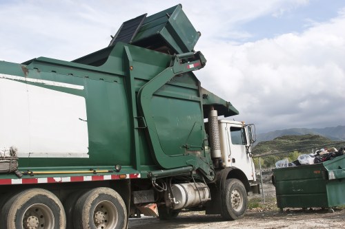 Community members participating in a recycling program in Ruxley