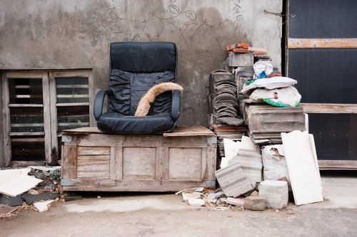 Bulk waste collection truck in Merton Park