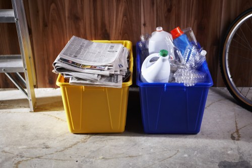 Bulky waste items ready for collection