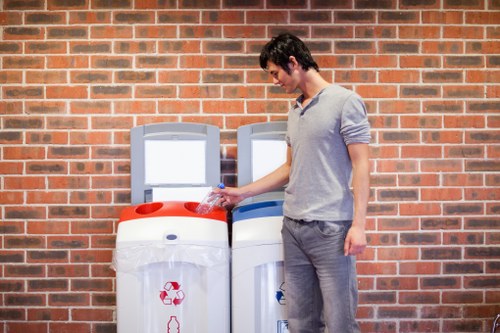 Community members participating in recycling programs