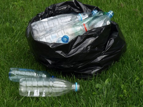 Recycling center in Morden Park with sorted materials