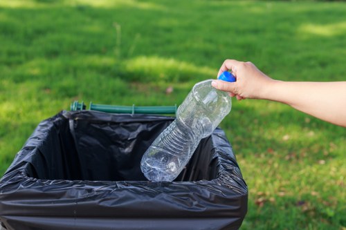 Community members participating in special waste collection